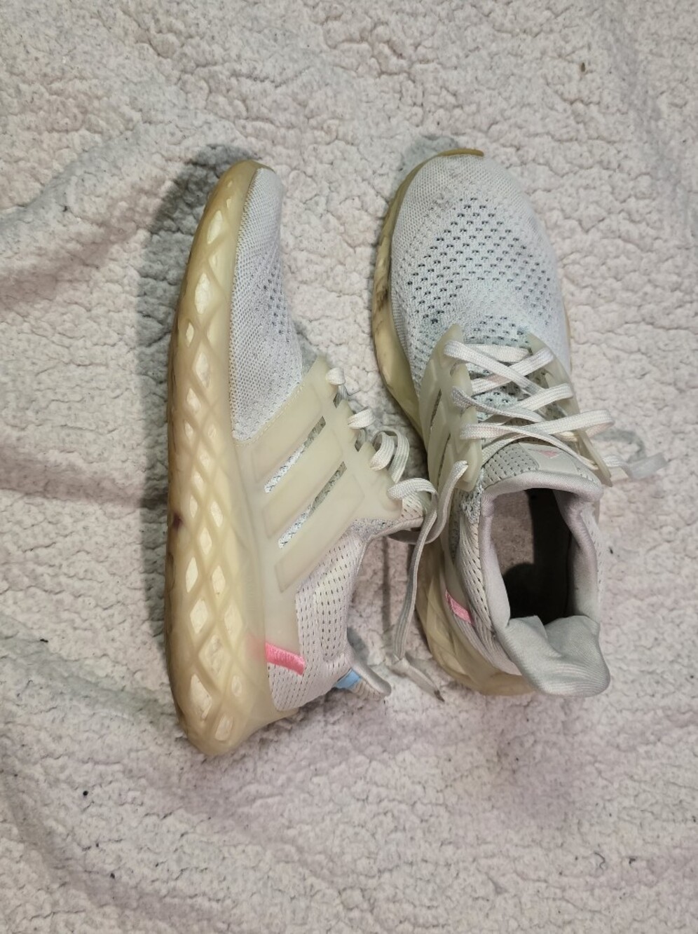 Adidas UltraBoost Web DNA Off White Womens Size 10 Running Shoes GX2138 Used